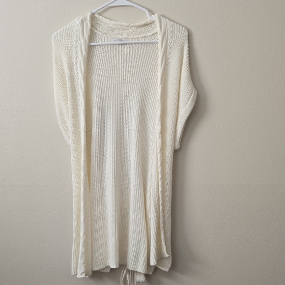 New York & Company White Open-Front Cardigan - Picture 6 of 6